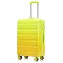 20'/24'/28' 3-Piece PC Spinner Wheel Luggage Set (Yellow+Green)