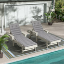 2PCS Set Outdoor Lounge Chair Replacement Cushions - Grey by HouseOfZazla