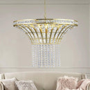 8-Light 23.6" Wide Crystal Waterfall Chandelier (Bulb Not Included)