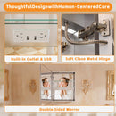 Bathroom LED Lighted Medicine Cabinet with Storage, 24" W x 30" H by HouseOfZazla