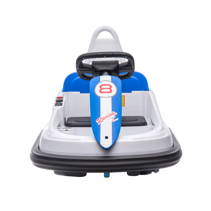 6V Kids Ride on Electric Go Kart Bumper Car W/Parents Remote Control,Three Speed Adjustable,LED Lights,Horn,Bluetooth,Player&360Spin,Vehicle body with Anti-collision padding for 18m+.