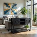 Farmhouse Entryway Table With Sliding Barn Door by HouseOfZazla