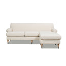 Alana - L-Shape Reversible Sectional Sofa - Light Beige by HouseOfZazla