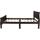 Platform Bed Frame Mattress Foundation Sleigh Bed With Headboard / Footboard / Wood Slat Suppor by HouseOfZazla