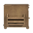 Vintage Flip Top Side Table With USB Ports