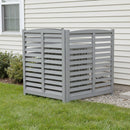3 Panel Outdoor Wooden Air Conditioner Fence