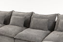 129.8" Width Modular Sectional Sofa with 2 Ottomans