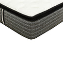 14" Premium Hybrid Mattress In A Box Plush Gel Memory Foam Top With Cooling Technology - Gray / White - Queen by HouseOfZazla
