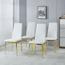 Dining Chair (Set of 4) - Gold / White