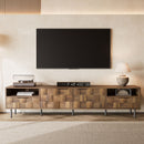 TV Stand With 2 Drawers, Media Console Table For TVs Up To 85'' - Natural by HouseOfZazla
