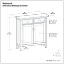 Redmond - Entryway Cabinet With Adjustable Shelves And Drawers - Brown