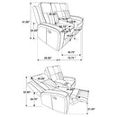 Forrest - 2 Piece Motion Reclining Sofa Set - Gray by HouseOfZazla
