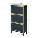Modern Rattan 3 Door Shoe Rack Cabinet For Entryway by Unique Piece Furniture