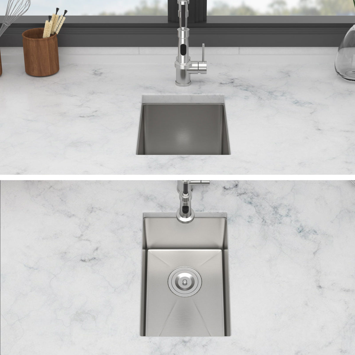 Undermount Steel Kitchen Sink, Deep Single Bowl Basin, photo 15 of 23