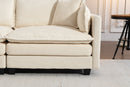 Modern 2-Seats Sectional Sofa with Waist Pillows