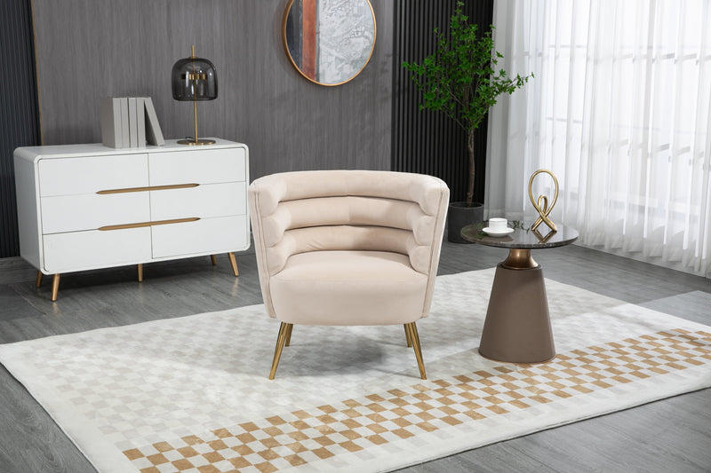 Accent Chair, leisure single chair with Golden feet