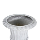Outdoor Garden Urn Planter, Antique White by HouseOfZazla