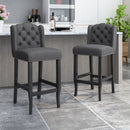 Vienna - Contemporary Fabric Tufted Wingback Counter Stools (Set of 2)
