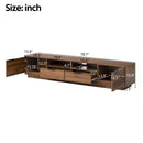TV Stand Entertainment Center with Deep Drawers, Cable Management & Soft Closing Hinges by HouseOfZazla