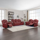 3 Pieces Recliner Sofa Sets Home Theater Seating Manual Recliner Chair With Center Console And LED Light Strip For Living Room by HouseOfZazla