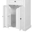 Bathroom Vanity & Tall Storage Cabinet Set With Doors, Adjustable Shelves, Soft Close Hinges, Sink by HouseOfZazla