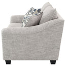 Lido - Upholstered Loveseat With Tapering Block Legs - Light Gray