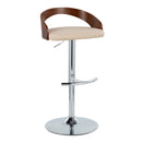 Grotto - Contemporary Adjustable Barstool & Swivel With Rounded T Footrest (Set of 2) by HouseOfZazla