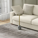 Melene - Side Table - Gray / Gold by HouseOfZazla