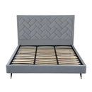 Crosby - Bed With Upholstered Headboard And Slats by HouseOfZazla