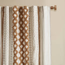 1 PC 50x84' Cotton Printed Window Panel with Chenille Stripe and Lining by HouseOfZazla