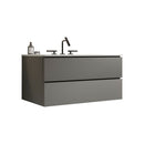 TIA 36" Wall Mount Space Gray Bathroom Vanity by HouseOfZazla