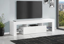 TV Stand, Console, Media Entertainment Center, Storage Cabinet, Glossy Contemporary & Modern - White by Unique Piece Furniture