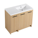 Wall Mounted Floating Bathroom Vanity With Sink, 3 Door Modular Cabinet by HouseOfZazla