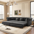 Chesterfield Sofa Bed – 3-in-1 Convertible Velvet Sofa