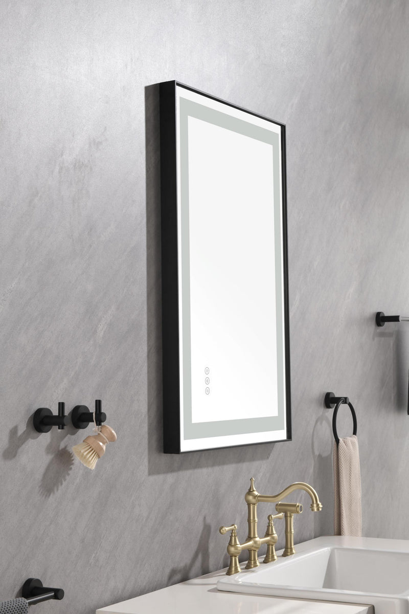 36x24 LED Lighted Bathroom Wall Mounted Mirror with High Lumen+Anti-Fog Separately Control