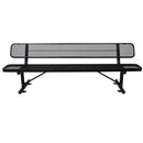 6' Outdoor Steel Bench With Backrest by HouseOfZazla