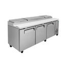 Heavy-Duty 93" Commercial Stainless Steel Pizza Prep Table With Refrigeration (SAK52193)