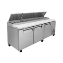 Heavy-Duty 93" Commercial Stainless Steel Pizza Prep Table With Refrigeration (SAK52193)
