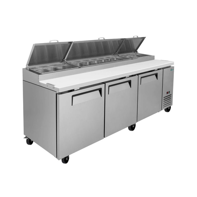 Heavy-Duty 93" Commercial Stainless Steel Pizza Prep Table With Refrigeration (SAK52193)