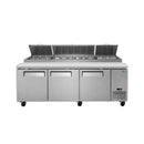 Heavy-Duty 93" Commercial Stainless Steel Pizza Prep Table With Refrigeration (SAK52193)