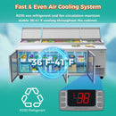 Heavy-Duty 93" Commercial Stainless Steel Pizza Prep Table With Refrigeration (SAK52193)