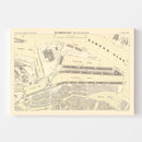 Vintage Map of Hamburg, Germany 1884