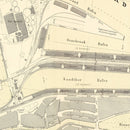 Vintage Map of Hamburg, Germany 1884
