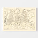 Vintage Map of Hamburg, Germany 1884