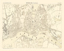Vintage Map of Hamburg, Germany 1884