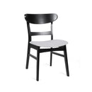 Mid Century Dining Chairs With Cushioned Seats And Wood Frame (Set of 2)
