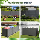 50" W x 49" H Outdoor Privacy Screen with Aluminum Posts, 4 Panels, Dark by HouseOfZazla