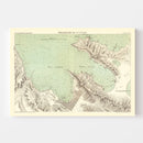 Vintage Map of Wellington, New Zealand 1881
