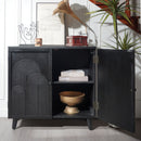 2 Door Accent Cabinet Storage Cabinet With Adjustable Shelf - Black