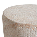 Outdoor / Indoor Lightweight, Concrete Side Table, Travertine - Beige